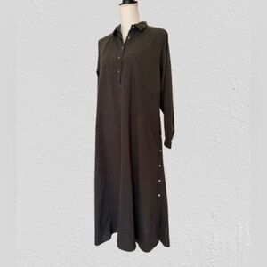J. Jill Woman’s Dark Gray Shirtdress Long Sleeves, Sz S
